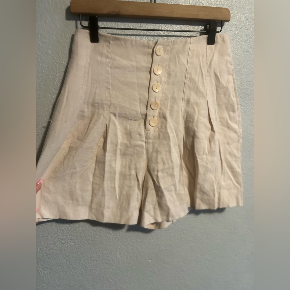MNG mango high rise pleated trouser shorts